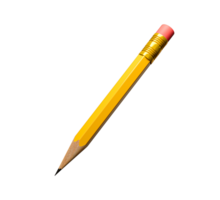 Sharpened detailed pencil 3d illustration png