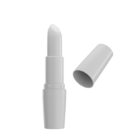 vacío blanco lápiz labial cerca arriba 3d ilustración png