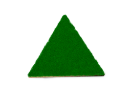 section transversale de la géologie des sols en forme de triangle avec de l'herbe verte, de la boue de terre coupée illustration 3d isolée png