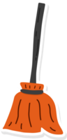 bezem elementen, halloween elementen stickers. png