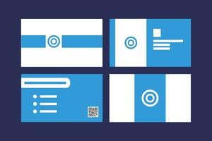 Set of blue and white business card templates in vector format.