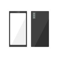 Smartphone mockup with blank screen. Vector illustration in flat style