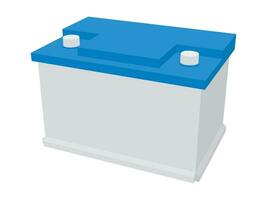 Car battery icon in isometric 3d style on a white background. Accu or accumulator vector image