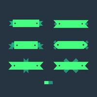 Green text holder flat and modern sets, for header, title, or logo vector