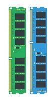 RAM or random access memory image. Computer memory icon. Vector illustration.