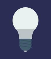 A flat light bulb icon for LED lighting lamps, displayed against a dark background for visual impact. vector