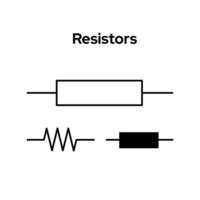 resistencias icono en blanco antecedentes. plano vector ilustración.