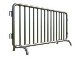 voetganger barrière, staal barricades , 3d illustratie. png