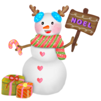 monigote de nieve y su amigos ,alegre Navidad png