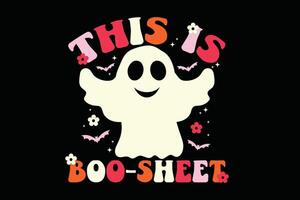 esta es algunos abucheo sábana gracioso Víspera de Todos los Santos fantasma camiseta diseño vector