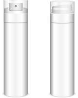 afeitado gel o espuma botella realista eps10 vector ilustración aislado en blanco antecedentes. baño productos cosméticos Bosquejo embalaje para personal higiene.