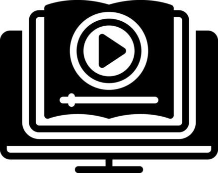 solid icon for tutorial vector