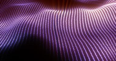 resumen púrpura energía magia olas desde brillante partículas y líneas futurista de alta tecnología antecedentes foto