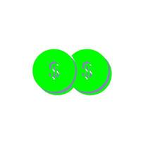 Unique Coins Vector Icon