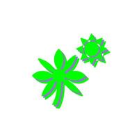 Flower in sunlight Vector Icon