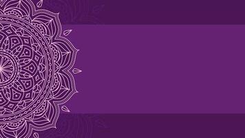 Luxurious Violet Rotating Mandala Simple Looping Animation Blank Video Background