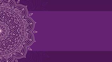 Luxurious Violet Rotating Mandala Simple Looping Animation Blank Video Background