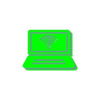 Connected Laptop Vector Icon