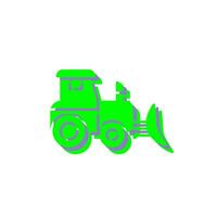 Industrial Tractor Vector Icon