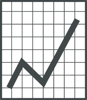 Growth business icon symbol vector image. Illustration of the progress outline infographic strategy  development design image