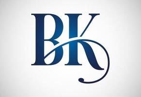 Initial Letter B K Logo Design Vector. Graphic Alphabet Symbol For Corporate Business vector