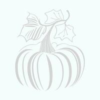 Free Vector line art Pumpkin