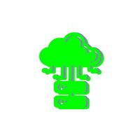 Cloud Database Vector Icon