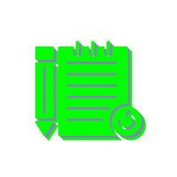 Rechecked Notes Vector Icon