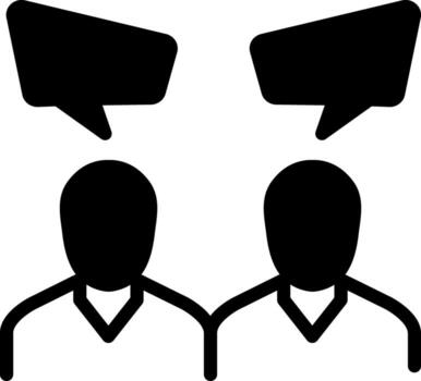 solid icon for conversations vector