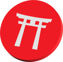 Japanese elements icon for decoration concept png