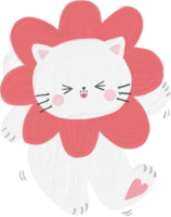 Kitty Kitten Cat white color emotion logo sticker for kids png