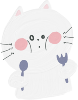 pott kattunge katt vit Färg känsla logotyp klistermärke för barn png