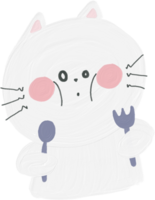 Kitty Kitten Cat white color emotion logo sticker for kids png