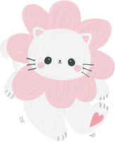 Kitty Kitten Cat white color emotion logo sticker for kids png