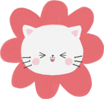 Kitty Kitten Cat white color emotion logo sticker for kids png