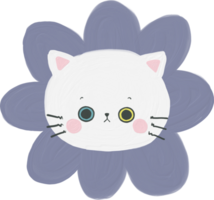 Kitty Kitten Cat white color emotion logo sticker for kids png