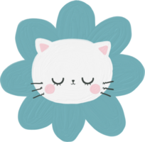 Kitty Kitten Cat white color emotion logo sticker for kids png