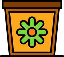 Plant Pot Vector Icon Design