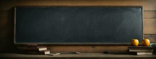 Vintage blackboard or school slate. AI generated photo