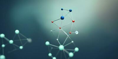 3d ilustración de molécula modelo. Ciencias antecedentes ingenio. ai generado foto
