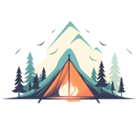 mountain illustration ai generative png