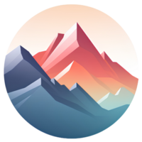 mountain illustration ai generative png