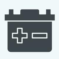 Icon Battery. related to Car ,Automotive symbol. glyph style. simple design editable. simple illustration vector