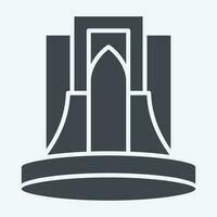 Icon Tehran. related to Capital symbol. glyph style. simple design editable. simple illustration vector