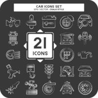 Icon Set Car. related to Car ,Automotive symbol. chalk Style. simple design editable. simple illustration vector