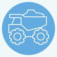 Icon Truck. related to Mining symbol. blue eyes style. simple design editable. simple illustration vector