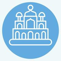 Icon New Delhi. related to Capital symbol. blue eyes style. simple design editable. simple illustration vector