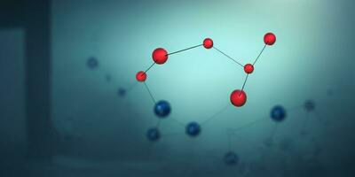 3d illustration of molecule model. Science background wit. AI generated photo