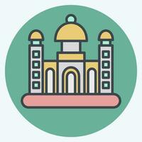 Icon Dhaka. related to Capital symbol. color mate style. simple design editable. simple illustration vector