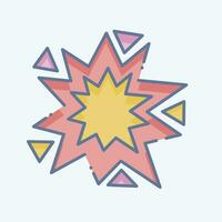 Icon Explosion. related to Mining symbol. doodle style. simple design editable. simple illustration vector